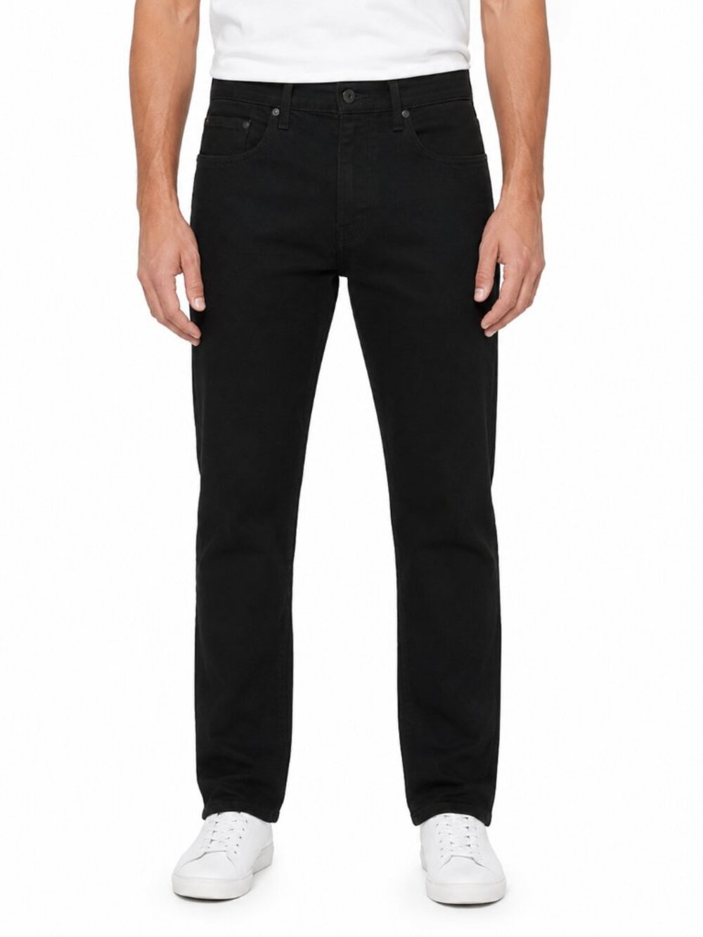 PAIGE Men's Lennox Slim Fit Jeans in Black Shadow - Size 34